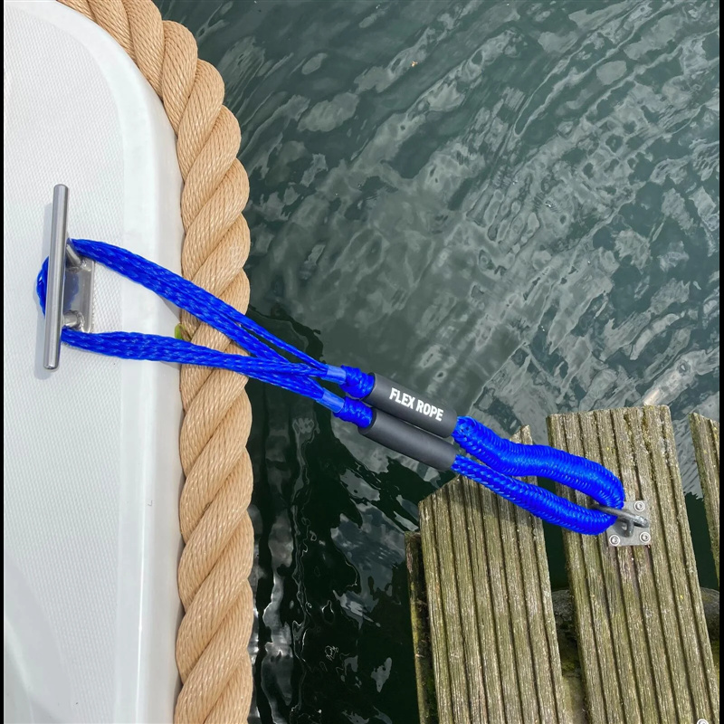 Flex rope Nautic Blauw met Wit