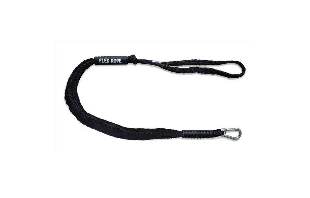 Flex rope Nautic met Karabijnhaak Zwart