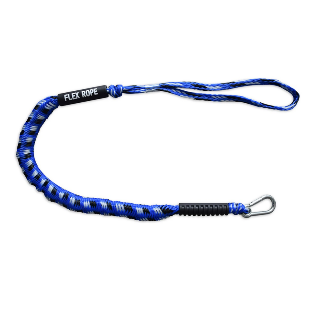 Flex rope Nautic met Karabijnhaak Blauw met Wit