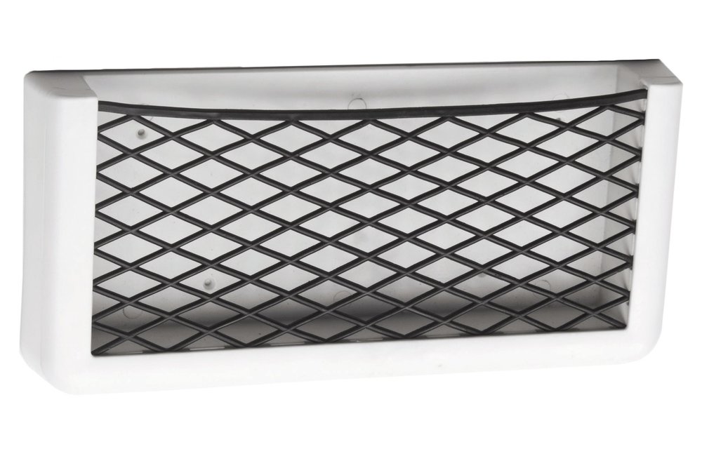 Allpa Kunststof opbergvak wit met wit elastisch net afm. 270x115x32mm