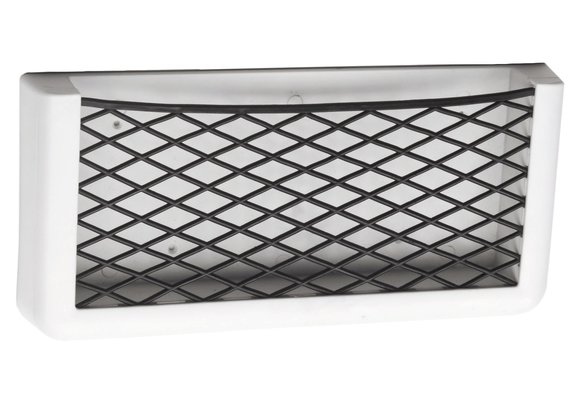 Allpa Kunststof opbergvak wit met wit elastisch net afm. 270x115x32mm