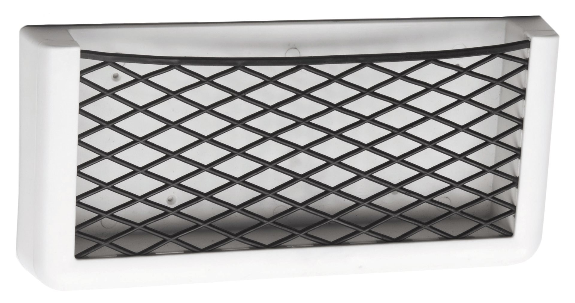 Allpa Kunststof opbergvak  wit  met wit elastisch net  afm. 270x115x32mm