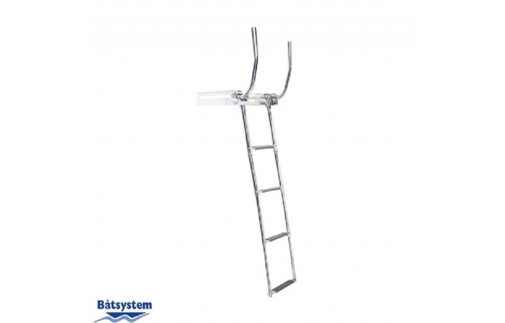 Båtsystem RVS ladder - inklapbaar met hendels - 4 treden