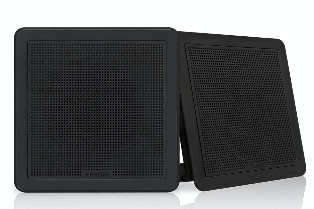 Fusion FM-F77SB Flush Mount Speaker - 7.7" -  Square Black