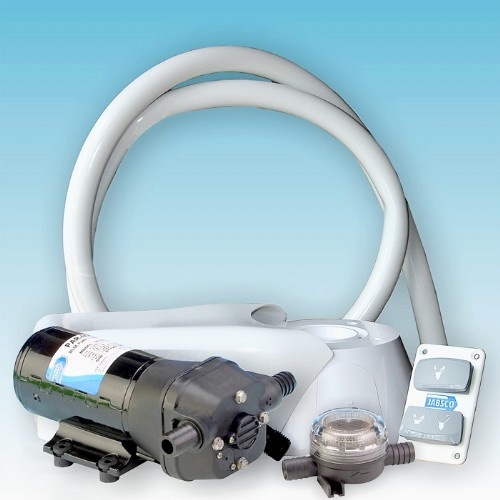 Jabsco Ombouwset Stil Elektr. Toilet 24 V met Spoelwaterpomp (37255-0094)