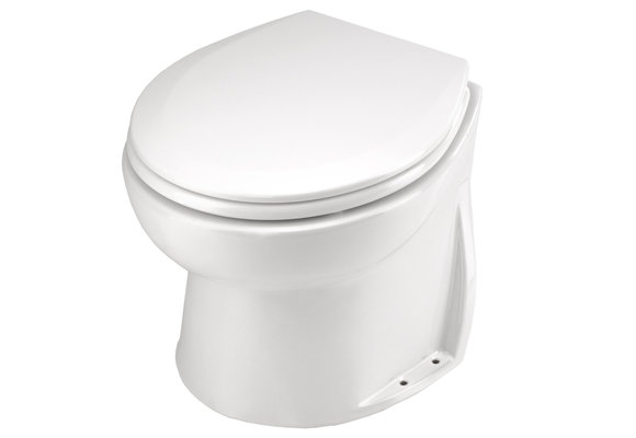 Jabsco De Luxe 14" elektrisch toilet 12V | schuin met spoelwaterpomp (58260|1012)