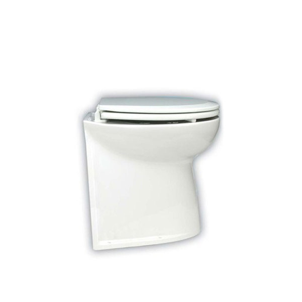 Jabsco De Luxe 17" elektrisch toilet 12V | recht met spoelwaterpomp soft closing (58240|3012)