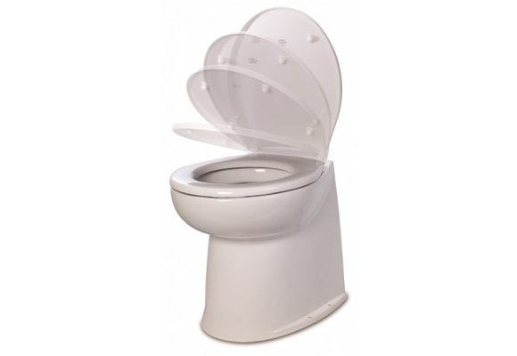 Jabsco De Luxe 17" elektrisch toilet 24V | recht met solenoid | soft closing (58040-3024)