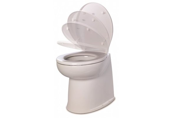 Jabsco De Luxe 17" elektrisch toilet 12V | recht met solenoid | soft closing (58040-3012)