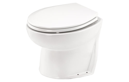 Jabsco De Luxe 17" elektrisch toilet 24V | schuin met solenoid (58020-1024)