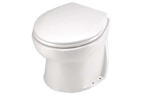 Jabsco De Luxe 17" elektrisch toilet 24V | schuin met solenoid (58020-1024)