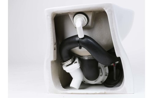 Jabsco De Luxe 17" elektrisch toilet 12V | schuin met solenoid (58020-1012)