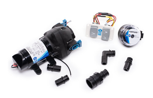 Jabsco Quiet Flush Stil Regular elektrisch toilet 24V | met spoelwaterpomp (37245-4094)