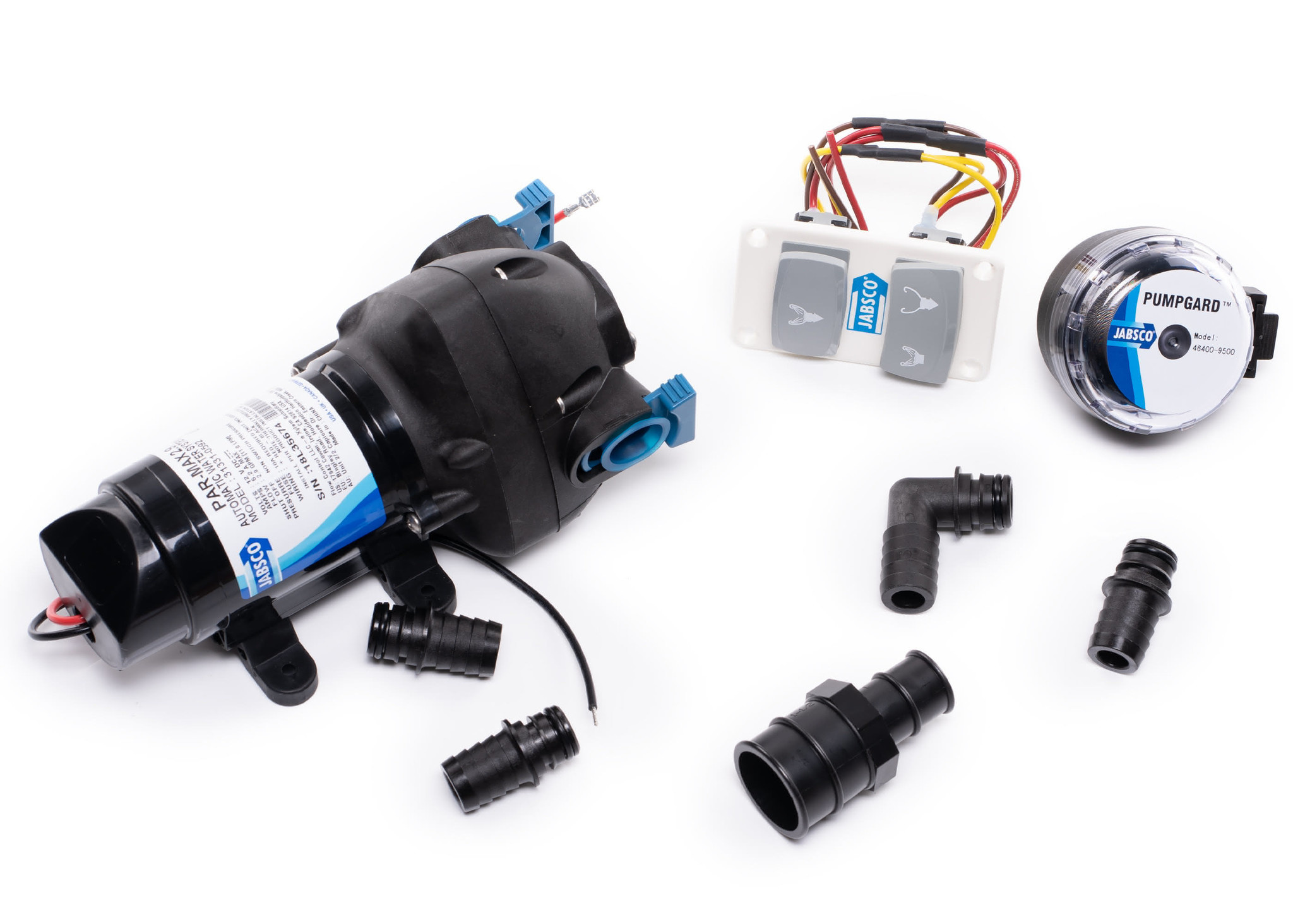 Jabsco Quiet Flush Stil Regular elektrisch toilet 24V | met spoelwaterpomp (37245-4094)