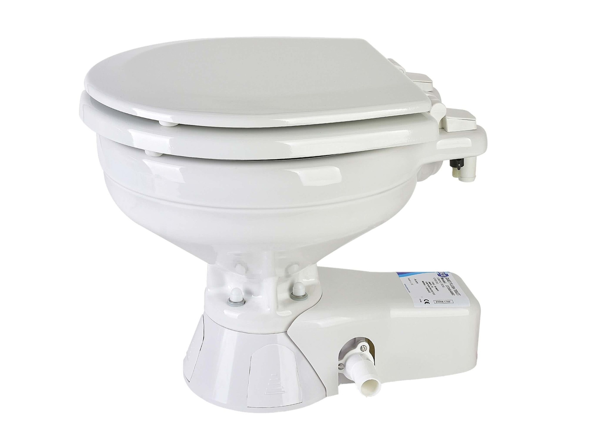 Jabsco Quiet Flush Stil Compact elektrisch toilet 24V | met spoelwaterpomp (37245-3094)