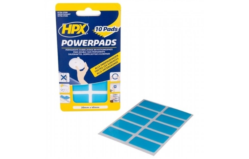 HPX Dubbelzijdige Power pads 20 x 40 mm (10 stuks)