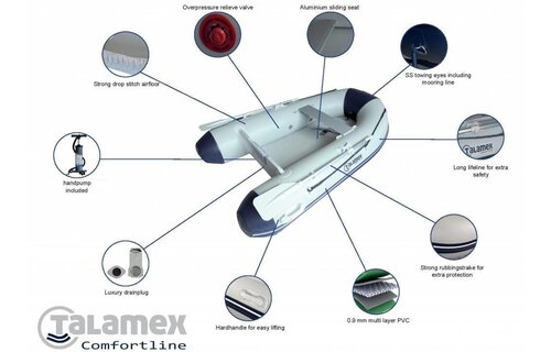 Rubberboot Comfortline TLX Aluminium bodem - 300 cm