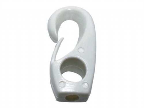 Kunststof Musketonhaak 4 mm Wit