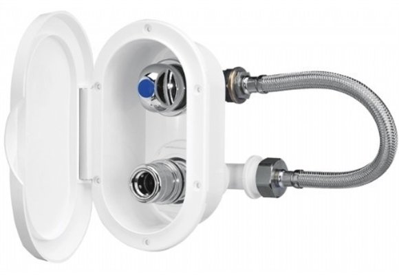 NR Inbouwkastje met uitstroom en kraan rechte aansluiting