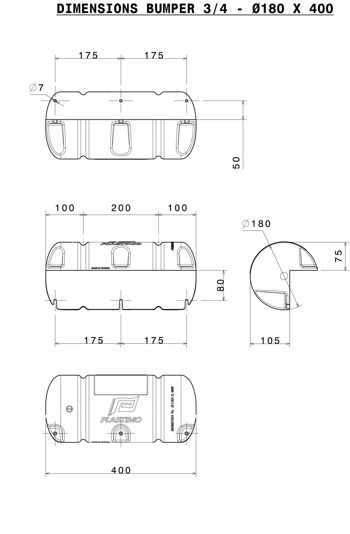 Steigerfender / steigerbumper 400