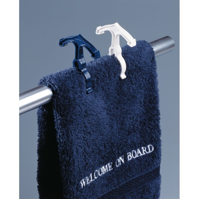 Railingknijpers in polybag 5 x wit / 5 x blauw