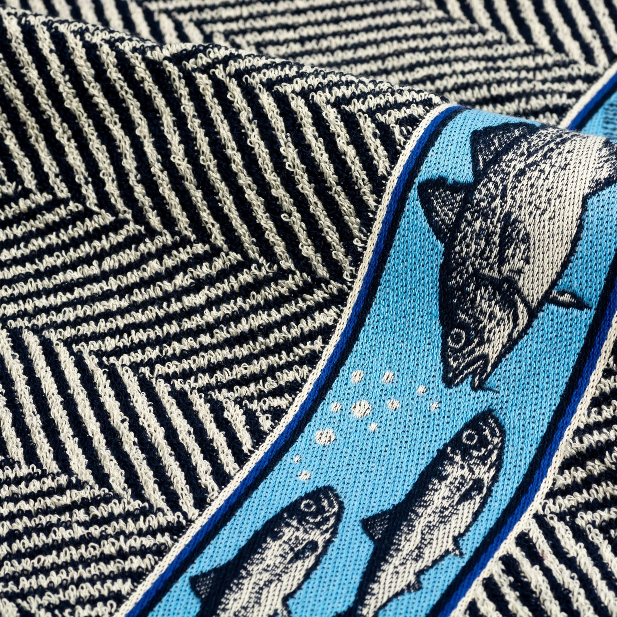 Handdoek Fish Donkerblauw