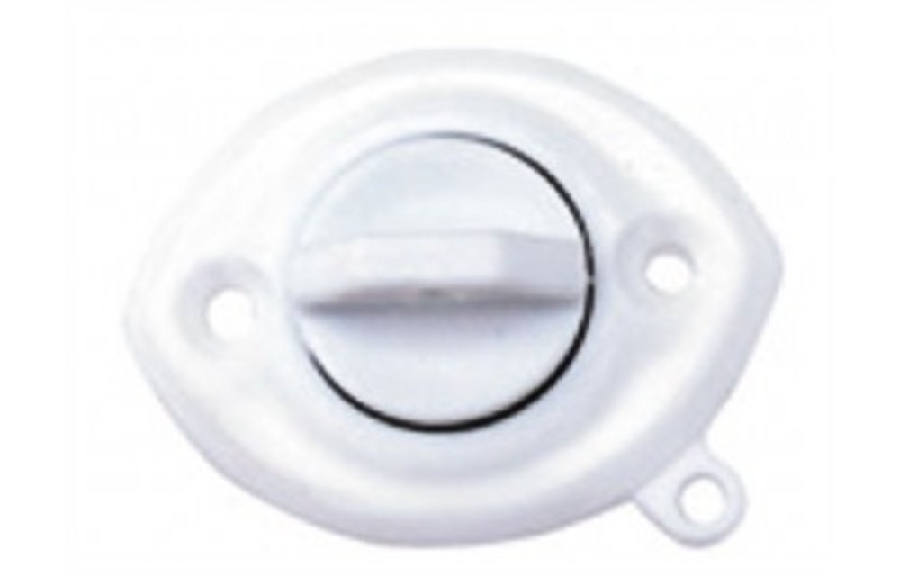 Ovale nylon lensplugset - wit - L27xd25mm