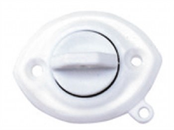 Ovale nylon lensplugset - wit - L27xd25mm