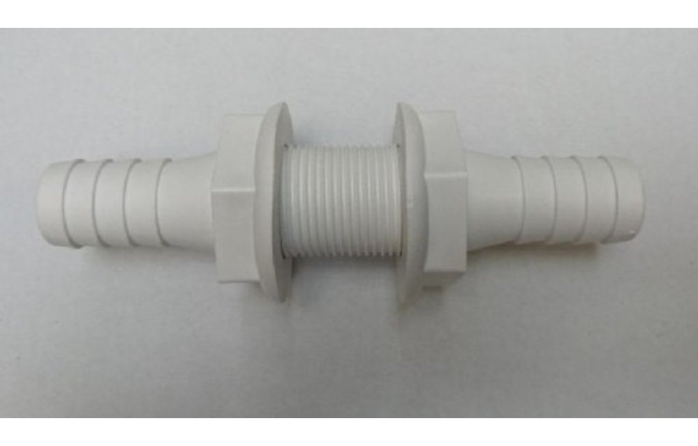 Kunststof schotdoorvoer - wit - 19mm