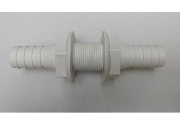 Kunststof schotdoorvoer - wit - 19mm