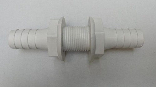 Kunststof schotdoorvoer - wit - 19mm