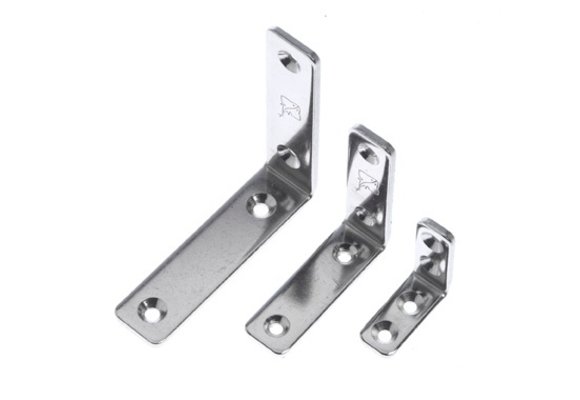 Haakse Bev. Beugel Rvs - 70x70x15mm