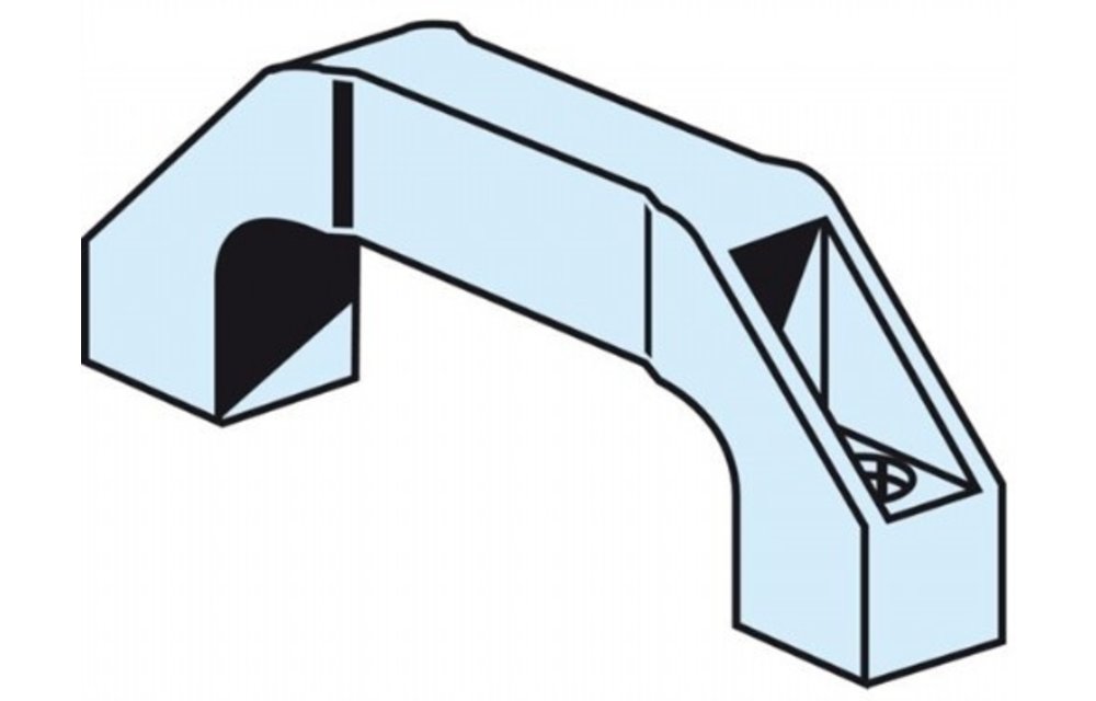 Kunststof Handgreep 168x43mm Wit