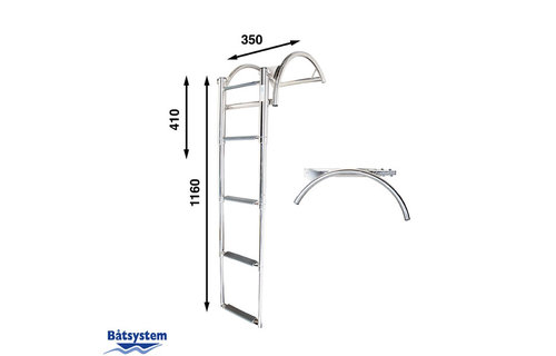 Batsystem ladder voor RIB  5-treden