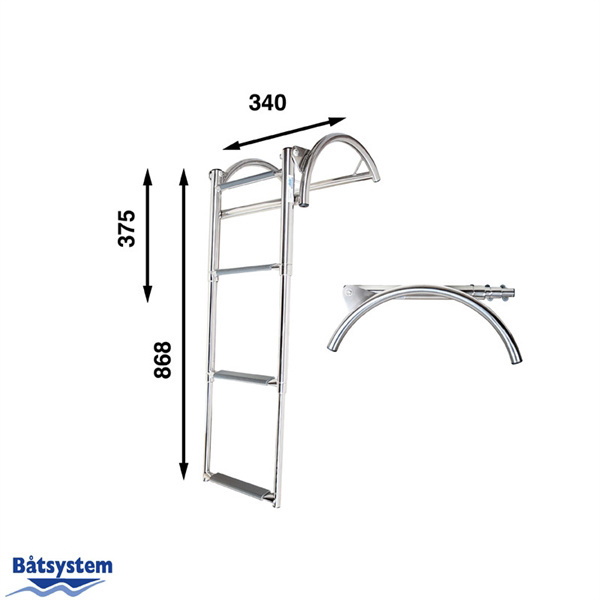 Batsystem ladder voor RIB  4-treden