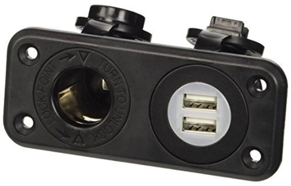 12 volt plug en USB lader