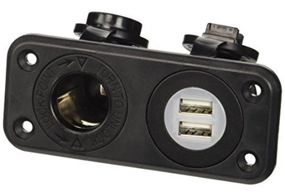 12 volt plug en USB lader