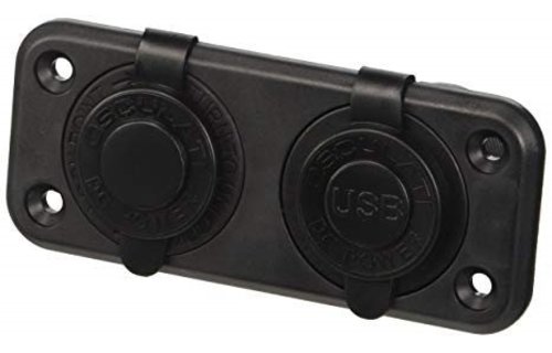 12 volt plug en USB lader