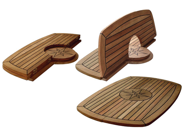 Los teak tafelblad - Circle opklapbaar