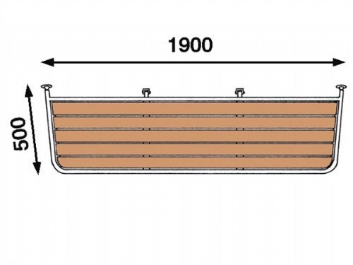 Motorbootplatform 1900x500mm PM19050