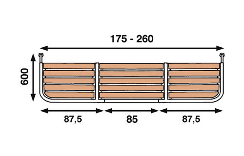 Rvs Motorbootplatform 175-260mm Fl.