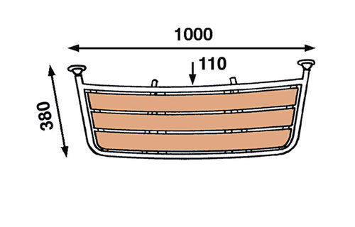 Rvs Zeilbootplatform 100x35cm PT10035
