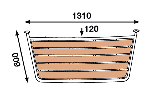 Rvs Zeilbootplatform 125x60cm PT1256030