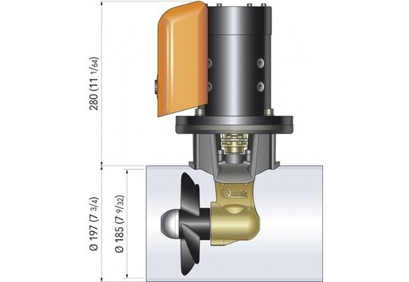 Quick boegschroef Single/55KG/12V/Ø 185mm