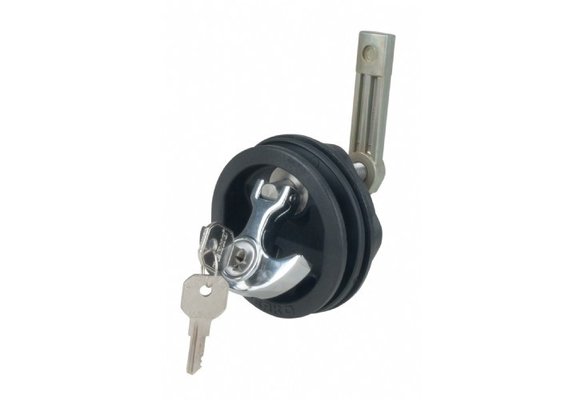 Perko Luiksluiting 19-60mm, Gepr. M/Slot Zwart, intrekbare schoot