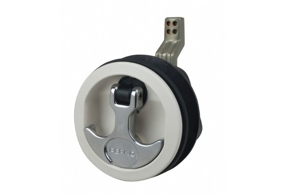 Perko Luiksluiting wit zonder slot, 19-60mm, geprofileerde schoot, chroom hendel