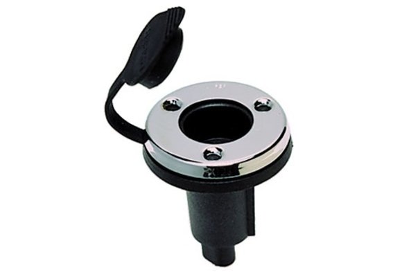 Perko 1045 ronde basis 0° 2-pins Chroom-Zwart