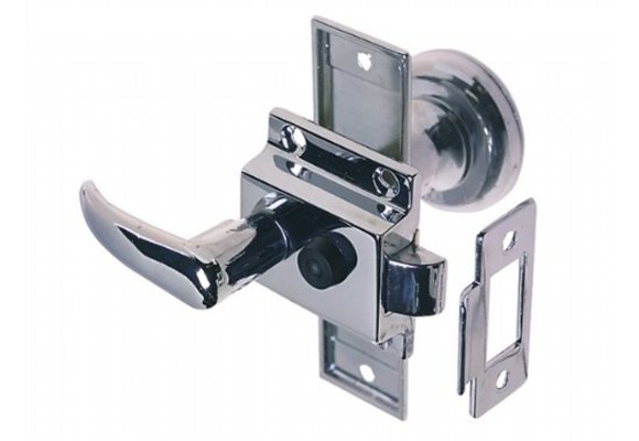 Perko Deurslot Klink/Knop Compleet | met schootplaat