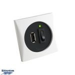 Båtsystem USB socket - lader - wit 5V/2A