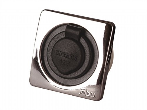 Båtsystem stopcontact - 20mm plug - chroom